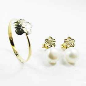 juego bicolor flor perla