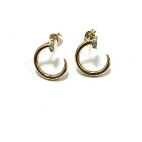 PENDIENTES ORO AMARILLO PIEDRA CLAVO                                  