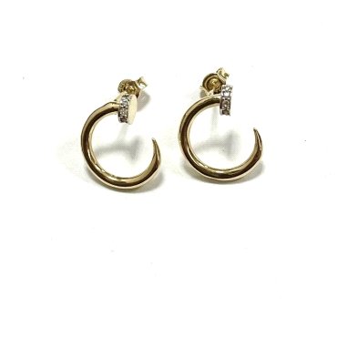 PENDIENTES ORO AMARILLO PIEDRA CLAVO                                  
