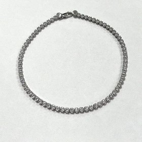 PULSERA SRA. ORO BLANCO PIEDRA CIRCONITA                              