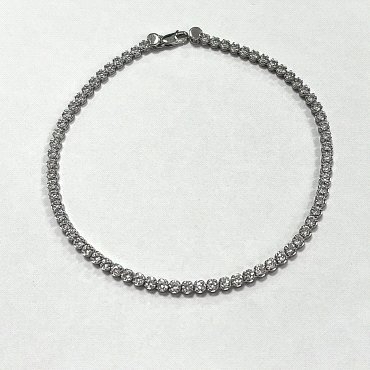 PULSERA SRA. ORO BLANCO PIEDRA CIRCONITA                              