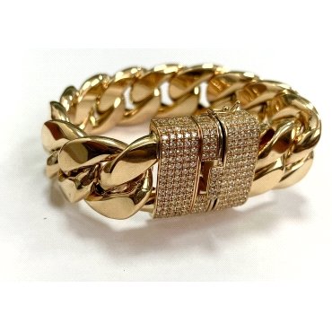 PULSERA SRA. ORO AMARILLO ITALIANO PIEDRA ESLAVONES                   