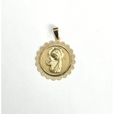 MEDALLAS ORO AMARILLO VIRGEN NIÑA                                     