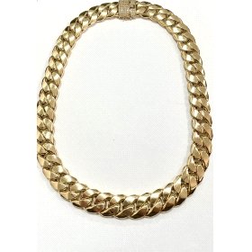 GARGANTILLA ORO AMARILLO ITALIANO PIEDRA ESLAVONES                    
