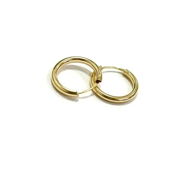 PENDIENTES ARO ORO AMARILLO TUBO                                      