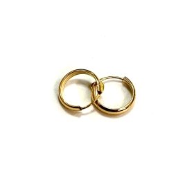 PENDIENTES ARO ORO AMARILLO MEDIA CAÑA                                