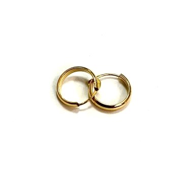 PENDIENTES ARO ORO AMARILLO MEDIA CAÑA                                
