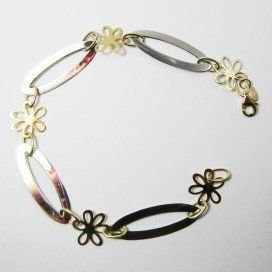 PULSERA SRA. ORO BICOLOR