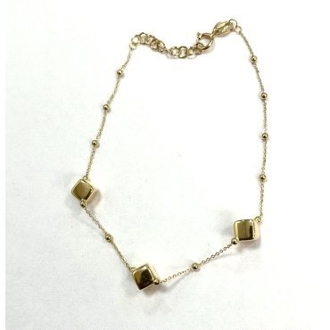 PULSERA SRA. ORO AMARILLO ROMBOS                                      