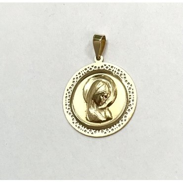MEDALLAS ORO AMARILLO VIRGEN NIÑA                                     