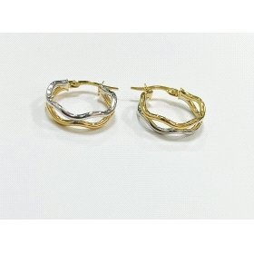 PENDIENTES ARO ORO BICOLOR                                            