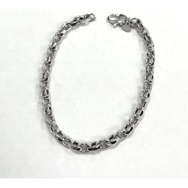 PULSERA SRA. ORO BLANCO FORZADA ESLABONES                             