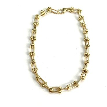 PULSERA SRA. ORO AMARILLO ESTRIBO                                     