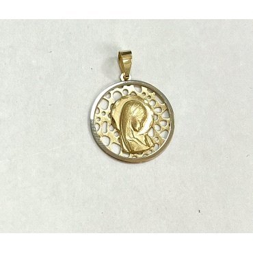 MEDALLAS ORO BICOLOR VIRGEN NIÑA                                      