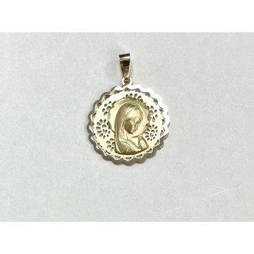 MEDALLAS ORO BICOLOR VIRGEN NIÑA                                      