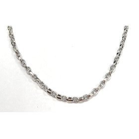 GARGANTILLA CADENA ORO BLANCO 50 CM. FORZADA                          