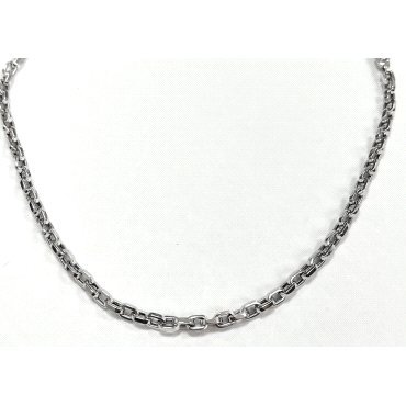GARGANTILLA CADENA ORO BLANCO 50 CM. FORZADA                          