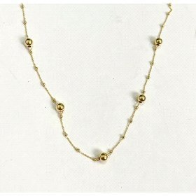 GARGANTILLA AMARILLO 45 CM  BOLAS COMBINADAS                          