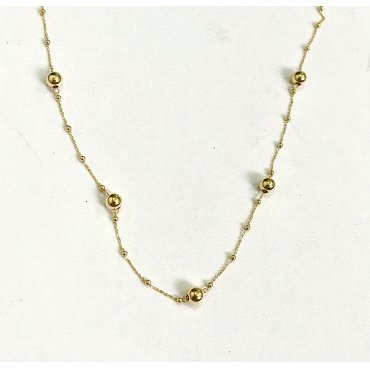 GARGANTILLA AMARILLO 45 CM  BOLAS COMBINADAS                          