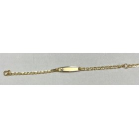 ESCLAVAS NIÑ@ ORO BICOLOR  CARRITO  TIPO BARCO  14CM  CON REDUCCION   