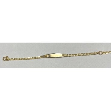 ESCLAVAS NIÑ@ ORO BICOLOR  CARRITO  TIPO BARCO  14CM  CON REDUCCION   