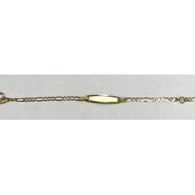 ESCLAVAS NIÑ@ ORO BICOLOR  CARTIER TALLADO 14CM                       
