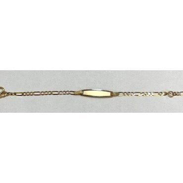 ESCLAVAS NIÑ@ ORO BICOLOR  CARTIER TALLADO 14CM                       