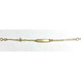 ESCLAVAS NIÑ@ ORO BICOLOR  CON MARIPOZA  CIRCONITA  14CM              