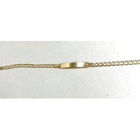 ESCLAVAS NIÑ@ ORO AMARILLO COMUNION CHAPA  LISA 18CM                  