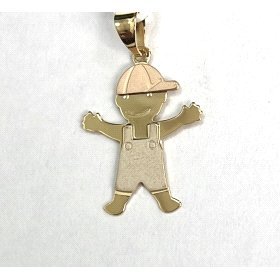 COLGANTE ORO TRICOLOR NIÑ@                                            