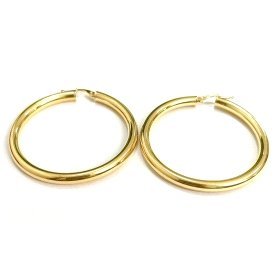 PENDIENTES ARO ORO AMARILLO TUBO                                      