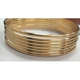 SEMANARIO ORO AMARILLO  LISO 2M/M CADA ARO DE GROSOR                  