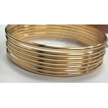 SEMANARIO ORO AMARILLO  LISO 2M/M CADA ARO DE GROSOR                  