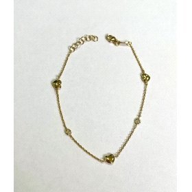 PULSERA SRA. ORO AMARILLO PIEDRA CORAZON                              