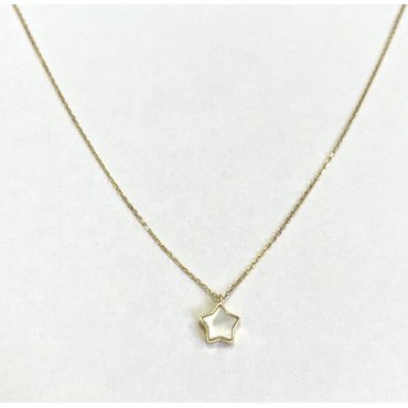 GARGANTILLA ORO AMARILLO PIEDRA NACAR                                 