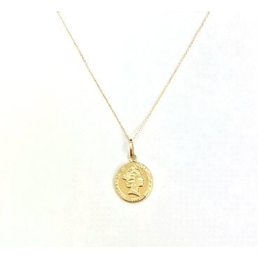 GARGANTILLA ORO AMARILLO MONEDA                                       