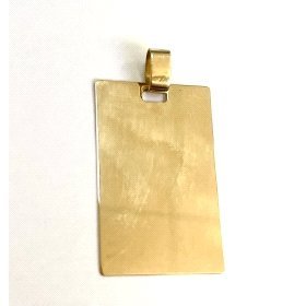 CHAPA ORO AMARILLO LISA RECTANGULO                                    