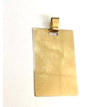 CHAPA ORO AMARILLO LISA RECTANGULO                                    