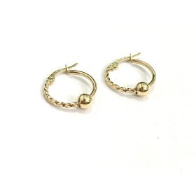 PENDIENTES ARO ORO AMARILLO LISA FORMA                                