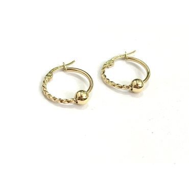 PENDIENTES ARO ORO AMARILLO LISA FORMA                                