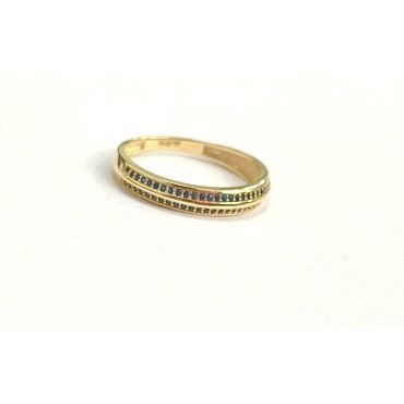 SORTIJA ORO AMARILLO PIEDRA AZUL                                      