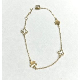 PULSERA SRA. ORO AMARILLO PIEDRA FLOR                                 