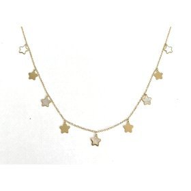 GARGANTILLA ORO AMARILLO PIEDRA ESTRELLA                              