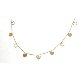GARGANTILLA ORO AMARILLO PIEDRA CORAZON                               
