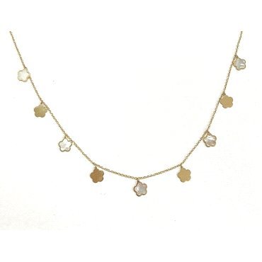 GARGANTILLA ORO AMARILLO PIEDRA NACAR                                 