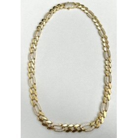 GARGANTILLA ORO AMARILLO ITALIANO PIEDRA                              