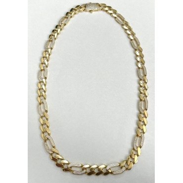 GARGANTILLA ORO AMARILLO ITALIANO PIEDRA                              