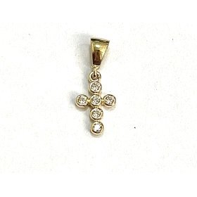 CRUZ ORO AMARILLO PIEDRA CIURCONITAS                                  