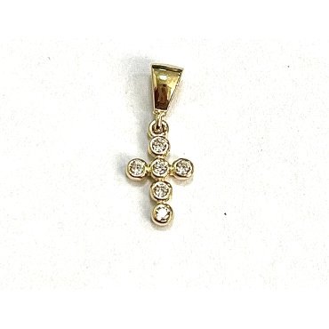 CRUZ ORO AMARILLO PIEDRA CIURCONITAS                                  