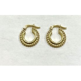 PENDIENTES ARO ORO AMARILLO LISA                                      